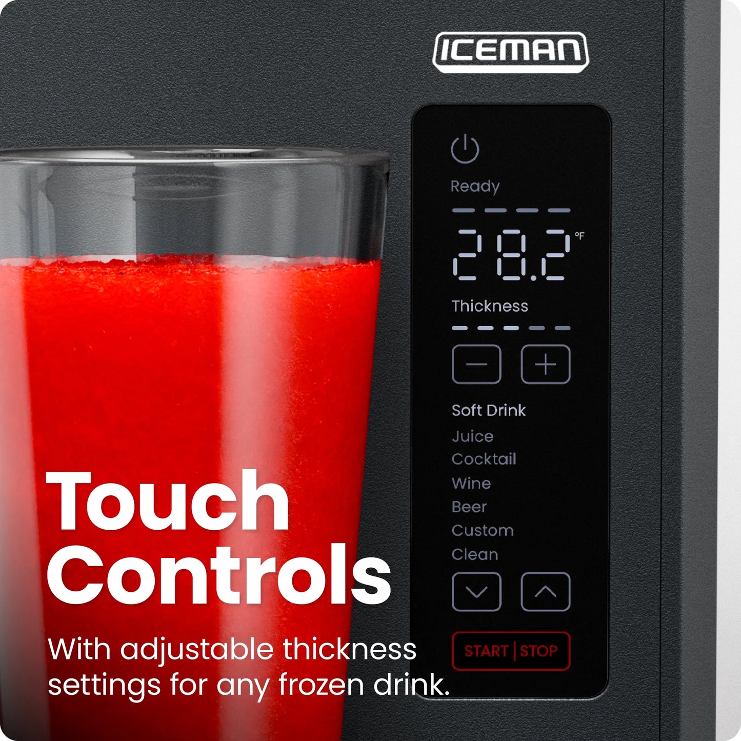 by Chefman Slush-Ease 68 Oz. Slushy Maker with Customizable Thickness - Black