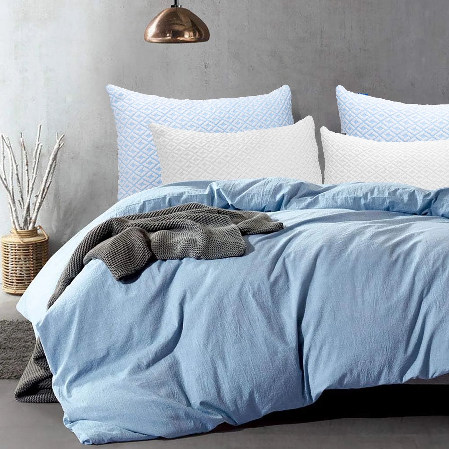 Cooling King Pillows Set of 2 Pack Bed Pillows for Sleeping Shredded Memory Foam Pillows
