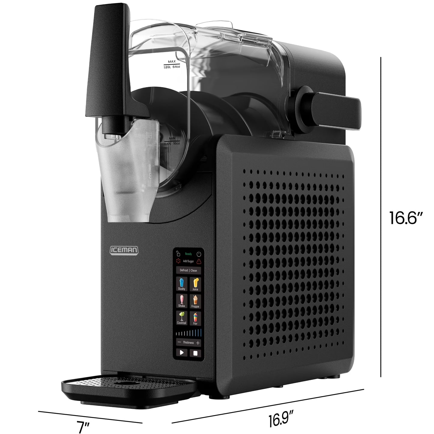 by Chefman Slush-Ease MAX 90Oz Slushy Maker with Touch Controls and 5 Functions – Black
