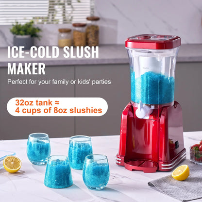 Home Slushy Machine Margarita Machine Slushy Maker Countertop Ice Cold Slushy Machine 32Oz