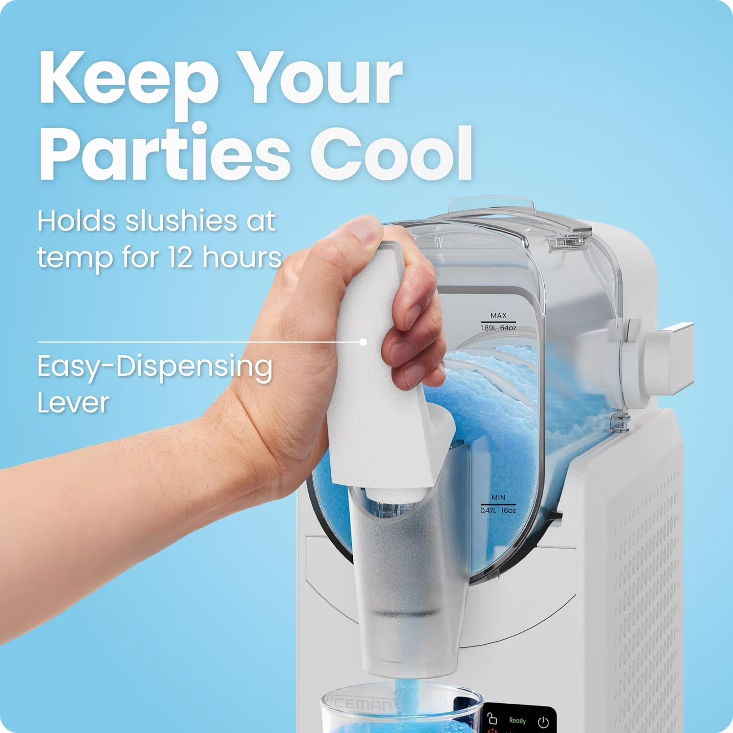 by Chefman Slush-Ease MAX 90Oz Slushy Maker with 64Oz Liquid Capacity - White