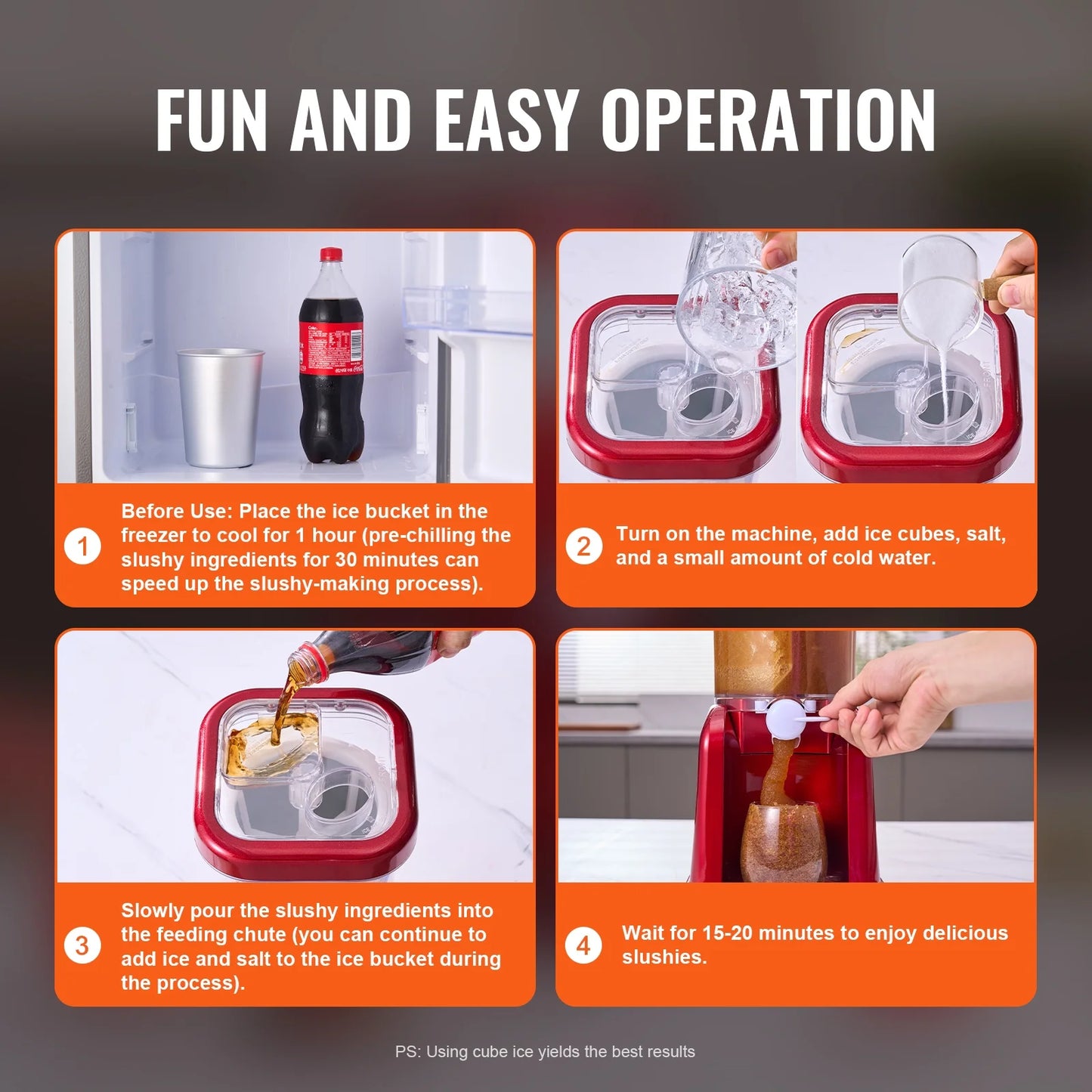 Home Slushy Machine Margarita Machine Slushy Maker Countertop Ice Cold Slushy Machine 32Oz