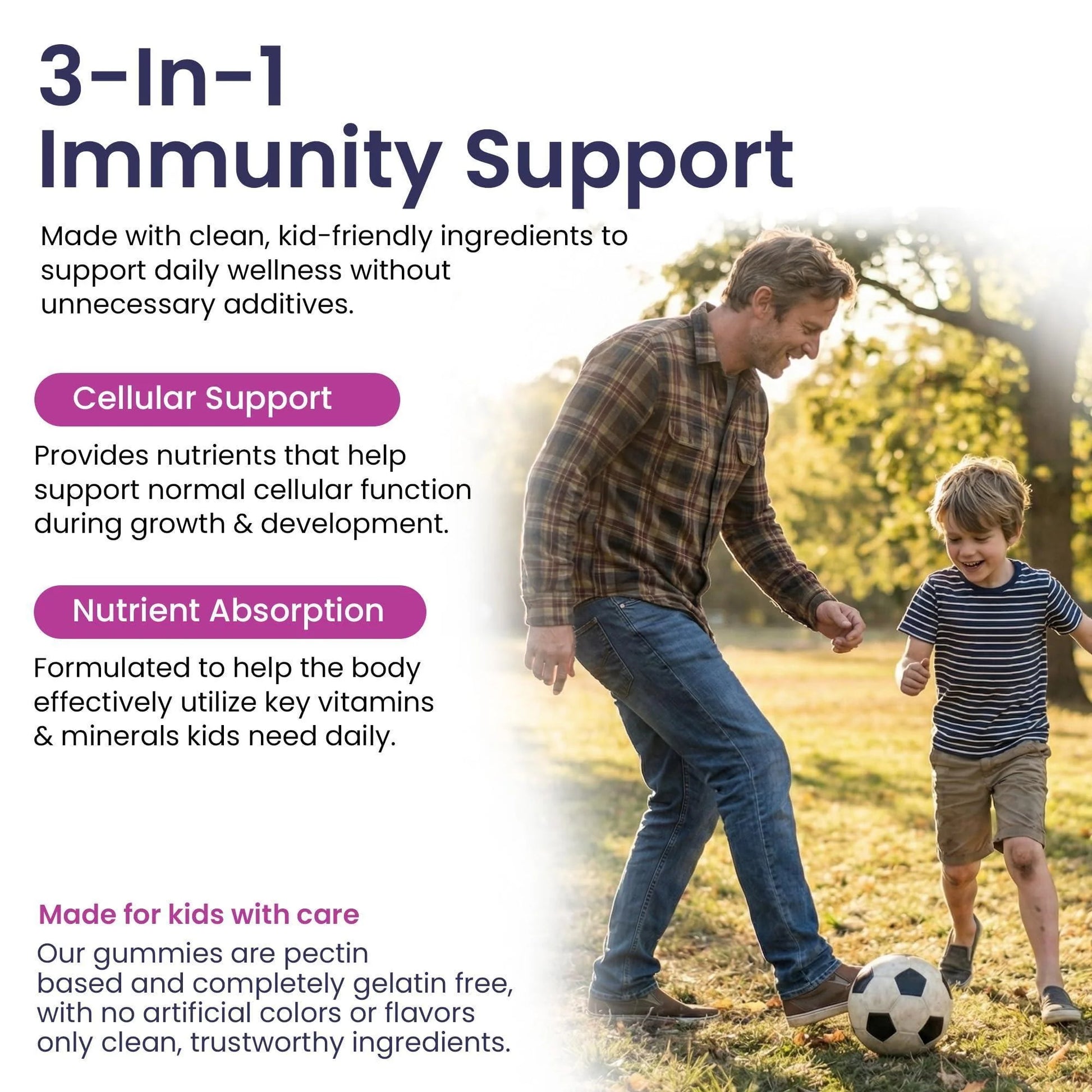 Elderberry Gummies for Kids 3 in 1 Immune Support with Zinc Vitamin C 60 Count Kids Elderberry Gummies for Daily Immunity Vegan Formula for Strong Immune Health