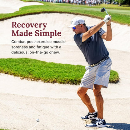 Recovery Gummies Restore | Tart Cherry Energy Supplements with Electrolytes for Muscle Soreness, Post-Workout Performance & Recovery | Vegan, Non-Gmo, 30 Count