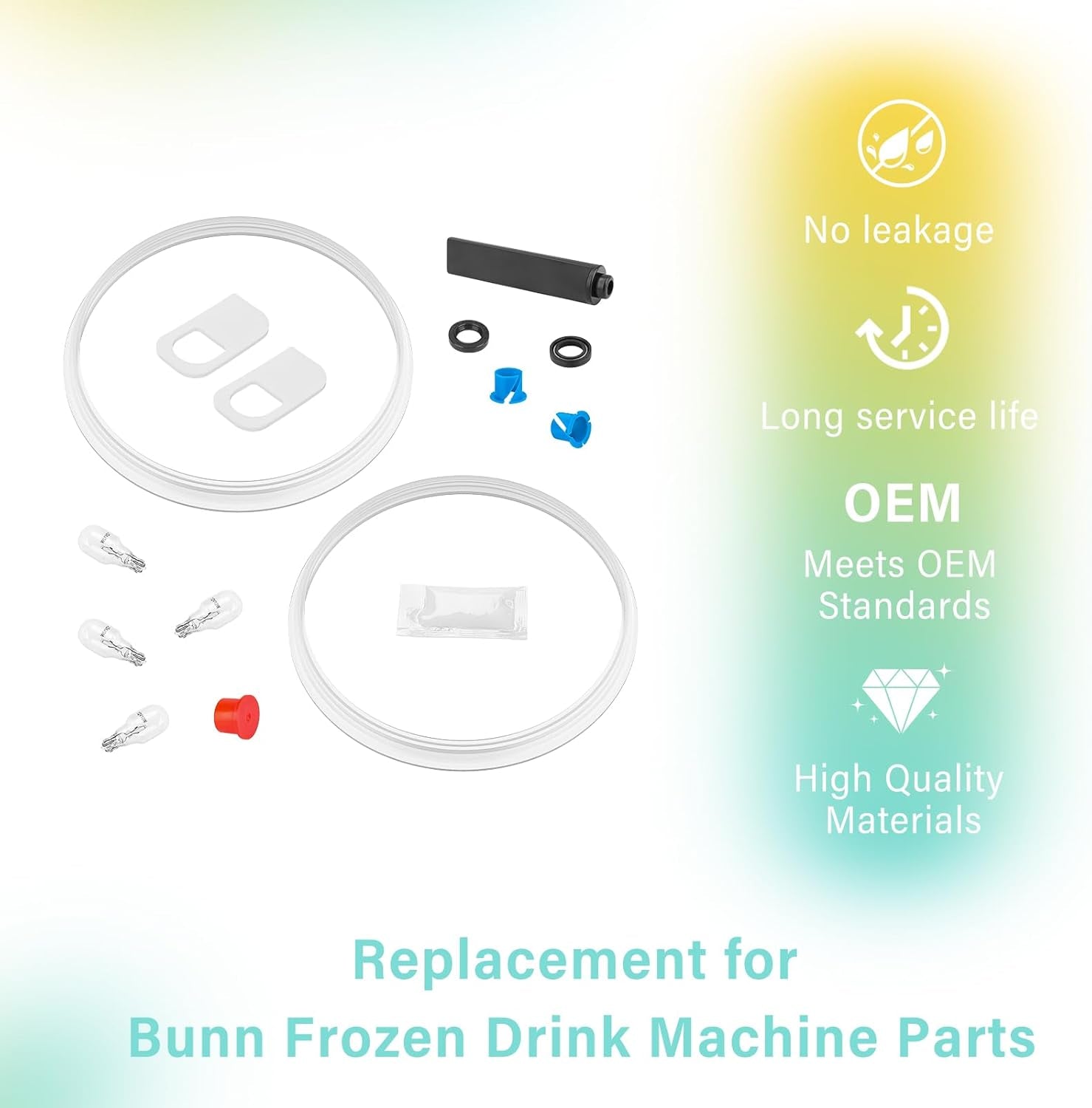 Slush Gasket Seal Light Bulbs Kits Replacement for Bunn Ultra 2 Parts,Frozen Drink Machine Slushy Machine Parts Replacement OE# Bunn 34245.0000 Slush Machine Parts-Food Grade Silicone