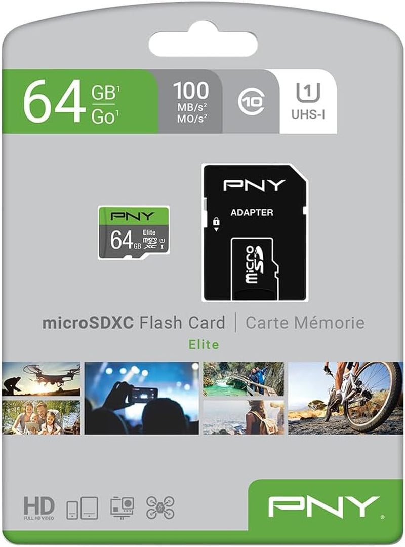 64GB Elite Class 10 U1 Microsdxc Flash Memory Card - 100Mb/S, Class 10, U1, Full HD, UHS-I, Micro SD (Pack of 1)