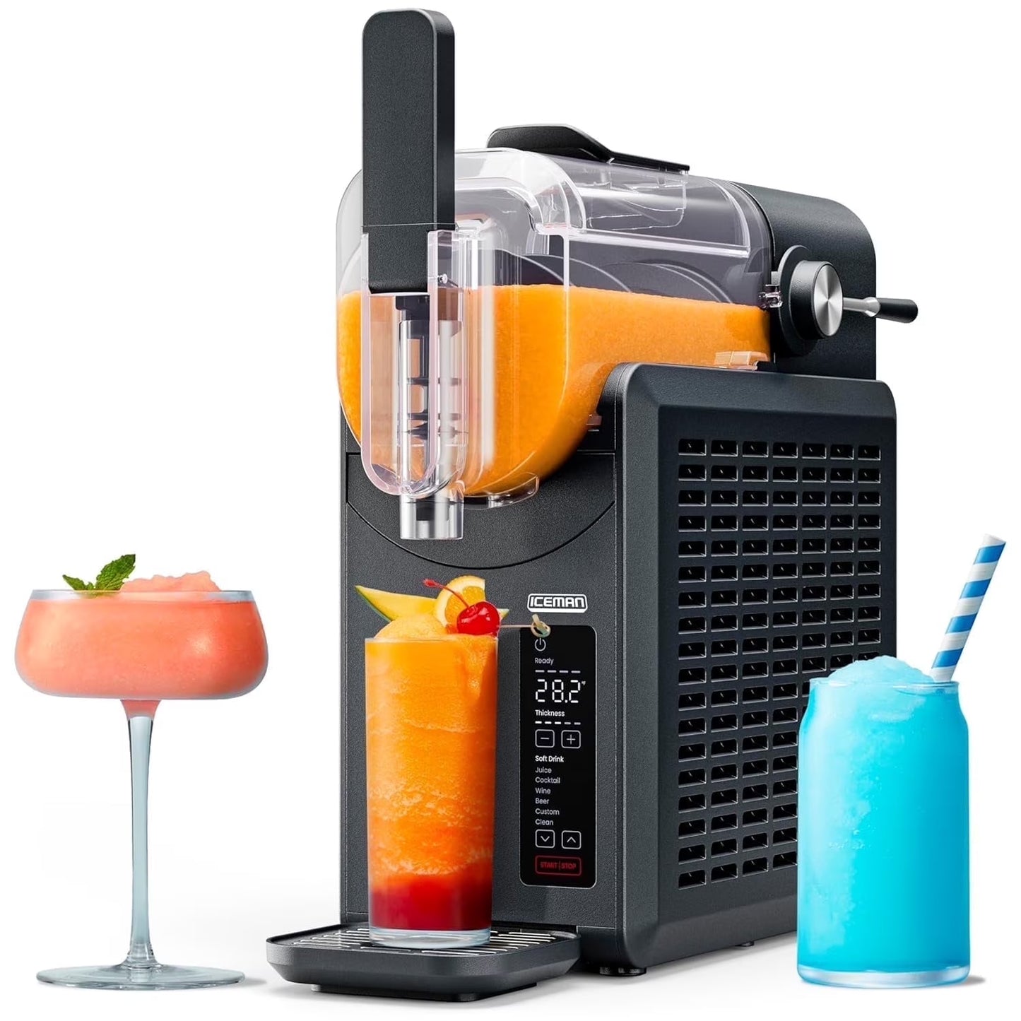 by Chefman Slush-Ease 68 Oz. Slushy Maker with Customizable Thickness - Black