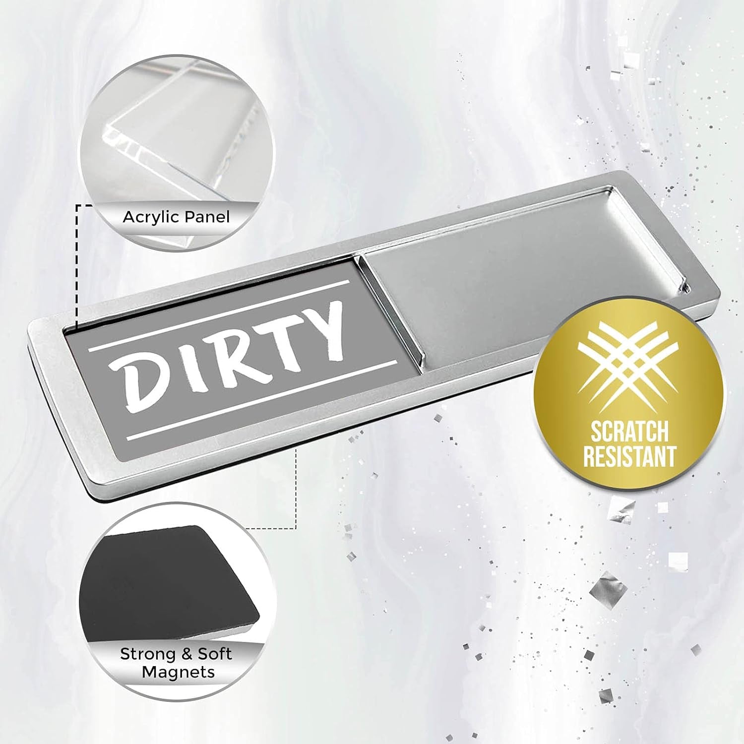 Stylish Dishwasher Magnet Clean Dirty Sign - Easy to Read, Strong Magnetic for Home Kitchen Decor