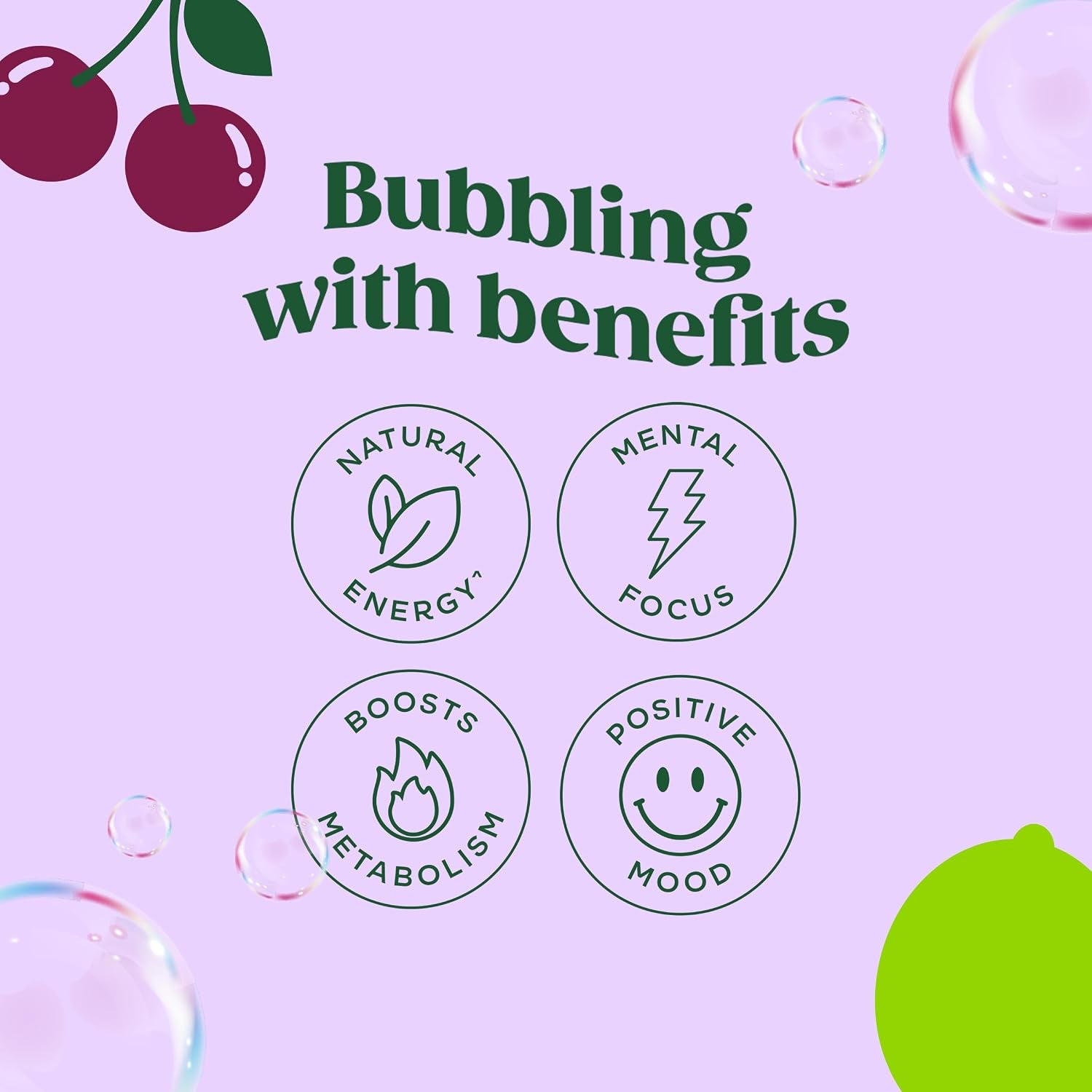 Bloom Nutrition Sparkling Energy Drink for Focus, Natural Caffeine, Zero Sugar, 180Mg Caffeine, Antioxidant-Rich with Green Coffee Bean, Green Tea Extract, & Prebiotics, Cherry Lime 12Oz (Pack of 24)