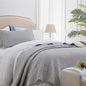 Queen Quilt Bedding Set, Lightweight Comforter Bedspreads Coverlets, Full Queen Size Quilt, Luxury Durable Quilted Stitching Bed Cover with 2 Shams All Season 3Pcs, Light Grey