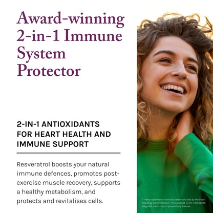 Reserveage Beauty, Resveratrol 500 Mg with Pterostilbene, Antioxidant Supplement for Immune Support & Heart Health, Supports Healthy Aging, Paleo, Keto, 60 Capsules (60 Servings)