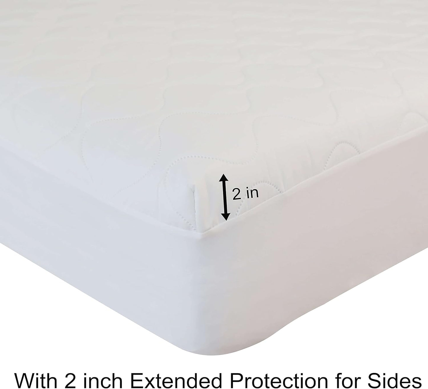 Quilted 28-30" Split Top California King Mattress Protector Pad for Adjustable Beds with Upper Flex Head Waterproof Padded Topper Noiseless Fitted Matress Cover