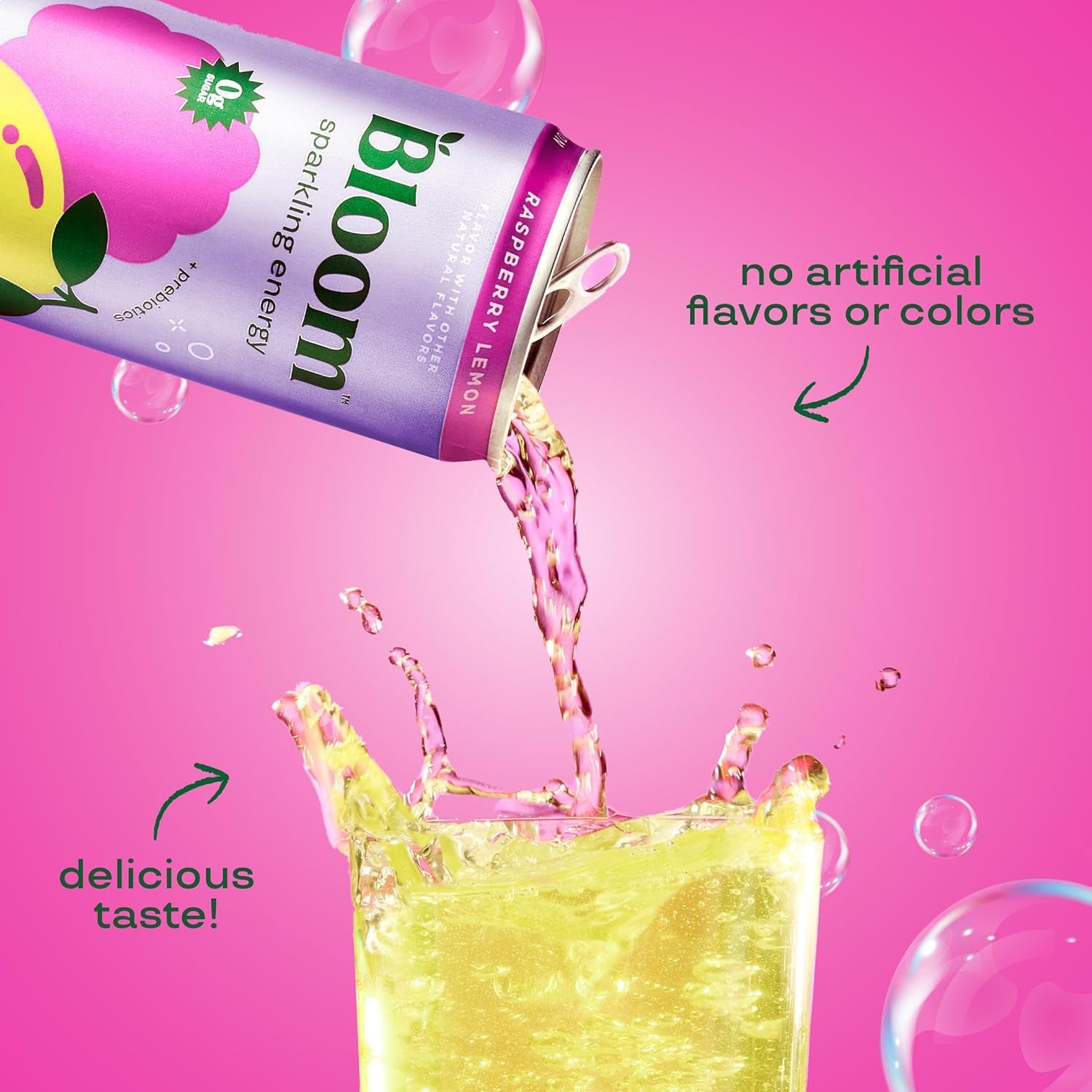 Bloom Nutrition Sparkling Energy Drink - Variety Pack - Natural Caffeine, Zero Sugar, 180Mg Caffeine - Antioxidant-Rich with Green Coffee Bean, Green Tea Extract, Prebiotics - 12Oz 12 Pack