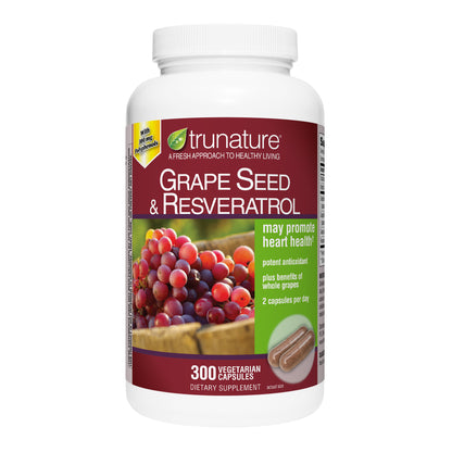 Trunature Grapeseed with Resveratrol, 300 Capsules