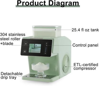 Shaved Ice Machine, Ice Maker, 2-In-1, Snow Cone Machine, Slushy Machine for Home