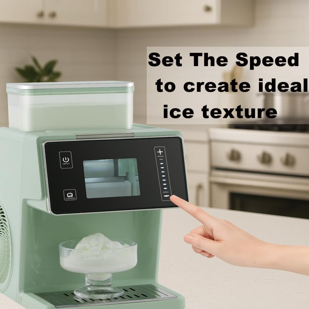Shaved Ice Machine, Ice Maker, 2-In-1, Snow Cone Machine, Slushy Machine for Home
