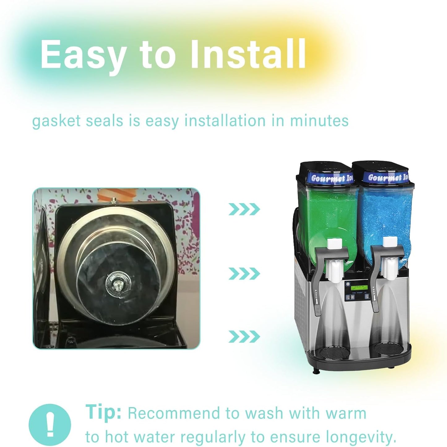 Slush Gasket Seal Light Bulbs Kits Replacement for Bunn Ultra 2 Parts,Frozen Drink Machine Slushy Machine Parts Replacement OE# Bunn 34245.0000 Slush Machine Parts-Food Grade Silicone