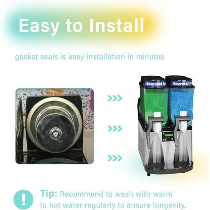 Slush Gasket Seal Light Bulbs Kits Replacement for Bunn Ultra 2 Parts,Frozen Drink Machine Slushy Machine Parts Replacement OE# Bunn 34245.0000 Slush Machine Parts-Food Grade Silicone