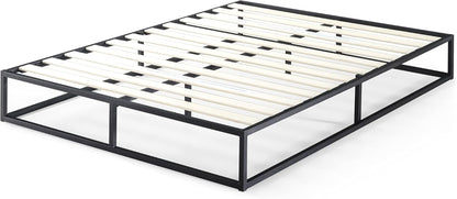 Modern Studio 10 Inch Platforma Low Profile Bed Frame/Mattress Foundation/Boxspring Optional/Wood Slat Support, King (OLB-MBBF-10K), Black