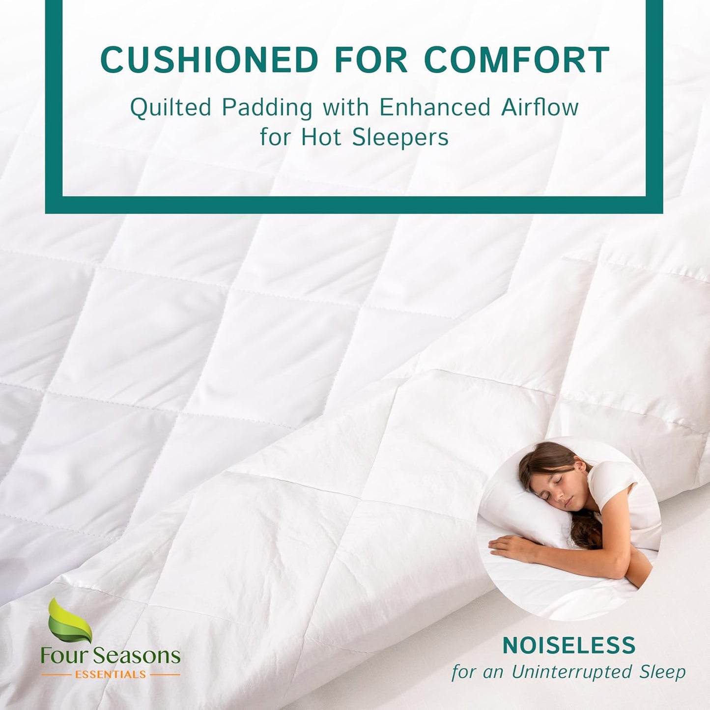 RV King Waterproof Mattress Pad - Fitted Mattress Protector with Quilted Pillow Top Mattress Topper - Premium Quality Hypoallergenic Mattress Cover (72'X80')