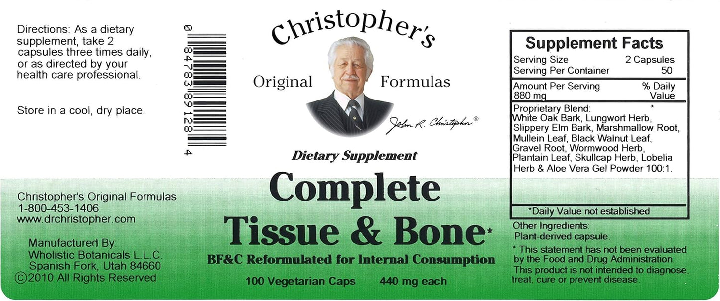 Dr.  Complete Tissue and Bone Formula Capsules, 100 Count, 440Mg Each