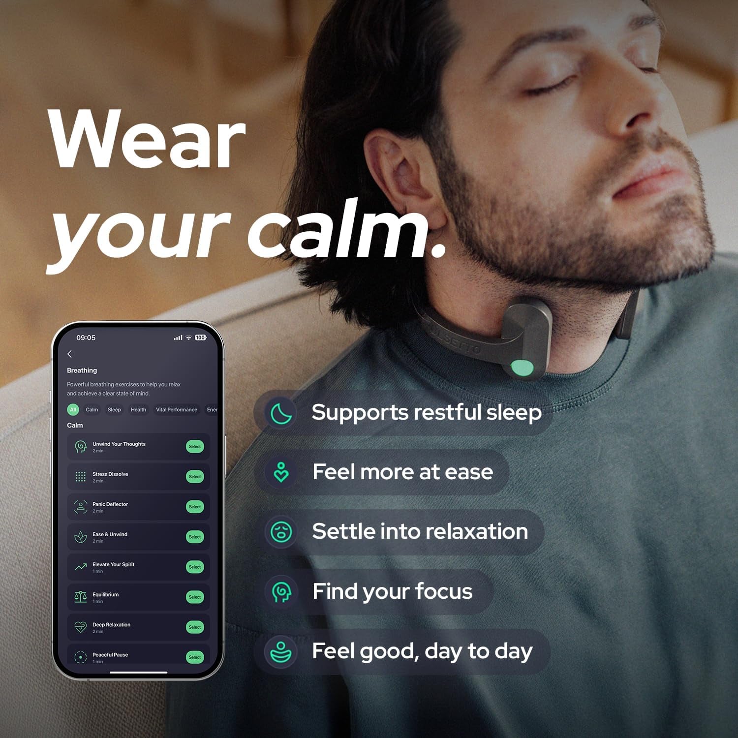 Lite (V1) Wellness Wearable – Relaxation & Daily Wellness Support Device