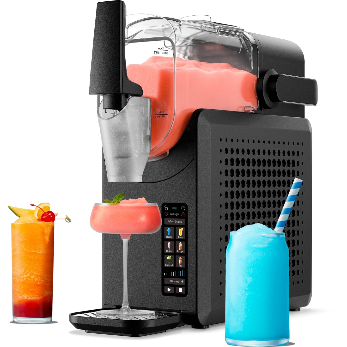 by Chefman Slush-Ease MAX 90Oz Slushy Maker with Touch Controls and 5 Functions – Black