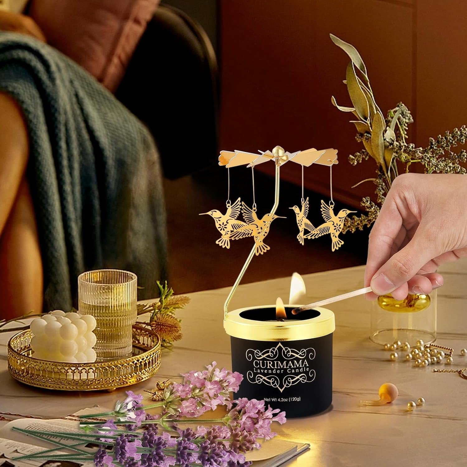 Gifts for Women, Hummingbird Gift for Women Friendship, Funny Birthday Gifts for Wife Mom Grandma, Lavender Scented Candle Presents for Mom, Gift Ideas for Her