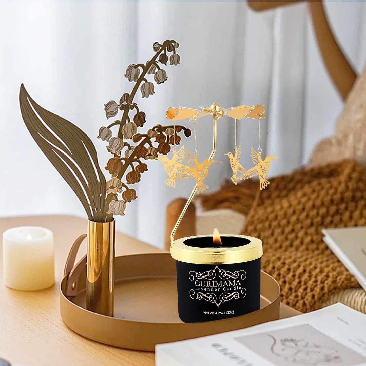 Gifts for Women, Hummingbird Gift for Women Friendship, Funny Birthday Gifts for Wife Mom Grandma, Lavender Scented Candle Presents for Mom, Gift Ideas for Her