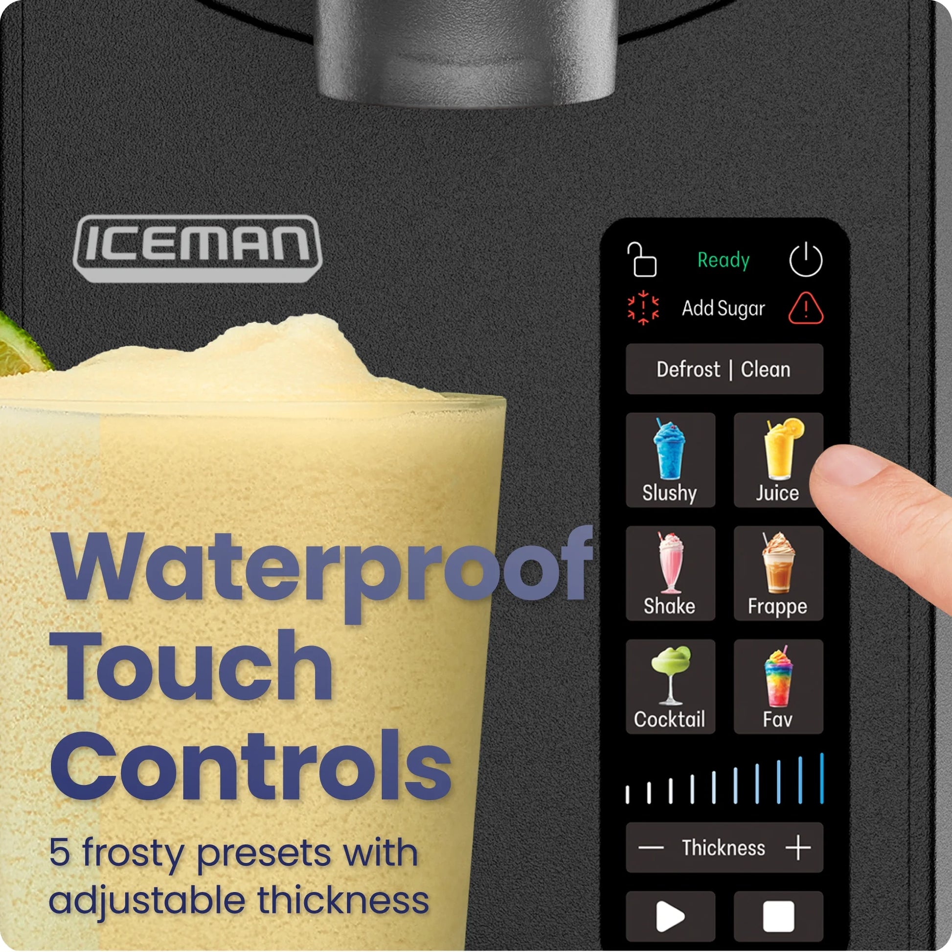 by Chefman Slush-Ease MAX 90Oz Slushy Maker with Touch Controls and 5 Functions – Black