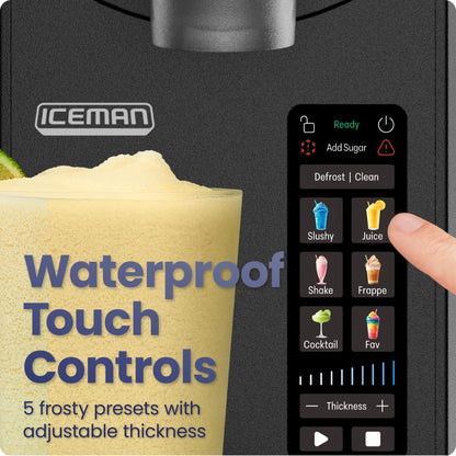 by Chefman Slush-Ease MAX 90Oz Slushy Maker with Touch Controls and 5 Functions – Black