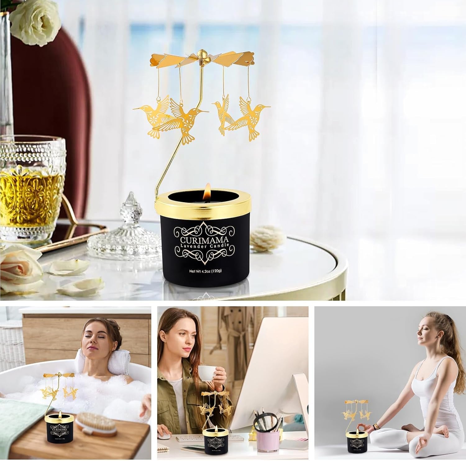 Gifts for Women, Hummingbird Gift for Women Friendship, Funny Birthday Gifts for Wife Mom Grandma, Lavender Scented Candle Presents for Mom, Gift Ideas for Her