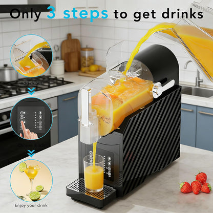 68 Oz Slushie Machine, No Ice Needed, Slushy Machine for Home, Professional Frozen Drink Machine with Self-Cleaning Function, 3 Preset Slushie Maker for Frozen Juice, Smoothie, Milkshake
